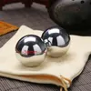 Altri oggetti di massaggio 2x palline da baoding cinese fitness per la salute della palla portatile Esercizio terapia di rilassamento cromata massaggio a mano 38 mm 231201