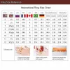 15S8 Bröllopsringar Elegant guldfärg Hip Hop Ring för kvinnor Fashion Inlaid Zircon Red Stones Set Party Bridal Engagement SMycken