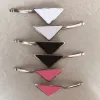 Hot Metal Triangle Hair Clip with Stamp Women Girl Triangle Letter Barrettes Fashion Hair Accessories High Quality