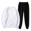 Herren-Trainingsanzüge, Herren-Sweatshirt-Hosen-Set, Activewear, 2-teiliger Trainingsanzug mit O-Ausschnitt, elastischer Taille für das Training