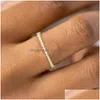 Bandringar liten liten ring för kvinnor guldfärg kubik zirkonia midi finger ringar bröllop jubileum smycken tillbehör gåvor kar dhcex