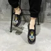 Dress Shoes Chinese Style Casual Fashion Old Beijing Cloth Embroidery Flower Social Guy Male MoccasinGommino 231201