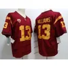 #13 Caleb Williams USC Trojan Football Jersey Ed Goodyear Cotton Bowl Game Michael Pratt Tulane Green Wave Jerseys