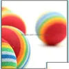 Giocattoli per cani Mastica Diametro Giocattolo per animali domestici 35 mm Interessante e gatto Super carino Arcobaleno Palla Cartoon Peluche 186 S2 Consegna a goccia Giardino di casa Su Dhjoa