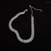 Catene moda collane girocollo con strass completi per donne regali per feste di gioielli in cristallo geometrico