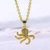 Pendentif Colliers Punk Hip Hop Cthulhu Octopus Collier En Acier Inoxydable Hommes Mode Street Rock Animal Chaîne Bijoux