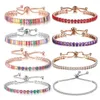 Charme pulseiras corrente para mulheres meninas casamento zircão ajustável pulseira mão jóias