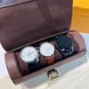 3 Mens Watch Case Box 3 watch capacity Designer Women Pouch Cover Bag Timepieces Travel Accessory Leather 3-Pack Watch Storage Box M43385 Colors Black Three Watches