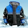 هوديز الرجال 2023 سترات معطف الصوف الشتوية من النوع الثقيل للرجال للرجال Zip Up Aztec Tribal الرسومات