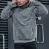 Erkek Hoodies 2023 moda düz renkli cep hoodie, peluş erkekler için bir hit.