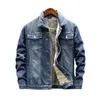 Herrjackor vinter denim bomullsjacka herr vadderad tjockare plus storlek varm jacka topp 231202