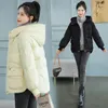 Piumino Parka da donna giacca invernale con cappuccio da donna spesso caldo piumino di cotone Parks nero 231202