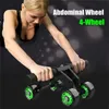 AB Rollers Four Wheeled Abdominal Wheel Roller Nonslip Arm Midje Midja träning Core Workout Muskler Training Body Building Fitness Equipment 231202