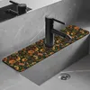 Pu-Leder-WC-Waschtisch-Wasserhahn-Kieselalgen-Schlamm-Bodenmatte, saugfähige Unterlage, Küche, spritzwassergeschützt und wasserdicht