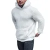 Erkek Hoodies 2023 moda düz renkli cep hoodie, peluş erkekler için bir hit.