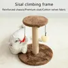 Cat Furniture Scratchers Natural Sisal Cats Scratching Post Pet Climbing Tree Cat Soft Smooth Plush Jumping Tower with Interactive Balls Home Pet Toy 231202