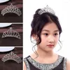 Haarschmuck Strass Prinzessin Kristall Tiaras Kopfbedeckung Glänzende Hochzeitskronen Kamm Geburtstagsfeier