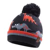 Mützen Hüte Winter Kleinkind Jungen Dinosaurier Hut Herbst Kinder Warme Gestrickte Baby Beanie Mode Geeignet für 2-10 Jahre alt 231202