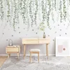 Wall Stickers Green Leaves and Branch for Living Room Decals Watercolor Plants PVC Bedroom Waterproof Poster 231202