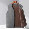 Gilet da uomo DIMUSI Inverno Casual Uomo Pile Caldo Senza maniche Giacche Moda Scollo a V Outwear Gilet da pesca termico Abbigliamento 231202