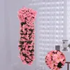 Decorative Flowers Hanging Basket Orchid Vivids Wall Wisteria Violet Bunch Artificial Flower Garland