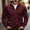 Men's Sweaters Cardigan Sweater Zip Chunky Ribbed Knit Cropped Pocket Knitted Color Block 5xl Rain Men Classic Coat