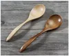 Spoons 1PC Natural Wood Spoon Kitchen Accessories Eco-Friendly Tableware Dining Soup Tea Honey Coffee MF 007