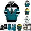 San Jose Sharks Hoodie Jersey Mens 8 Joe Pavelski 9 Evander Kane 39 Logan Couture 65 Erik Karlsson 88 Brent Burns Hockey Jerseys