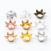 Charms Hohe Qualität 6 Farben 50 Teile/los 12mm Diy Zubehör Glänzend Silber Überzogene Krone Spacer Anhänger Für Schmuck Machen