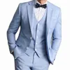 Herrar Slim Fit Skinny Two Buttons Beach For Men Wedding Prom Tuxedo Business Suit 3 Piece (Jacket Pant Vest) Trajes de Hombre