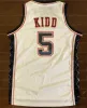 Porte un maillot de basket-ball personnalisé de Californie Jason 5 Kidd, maillot d'université, blanc, bleu, rouge, maille Ed, taille S-4XL, qualité supérieure