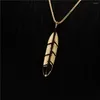 Pendant Necklaces Trendy Copper Gold Plated Chain Leaf Charm Women Girl Necklace Temperament Feather Choker Adjustable Jewelry Present