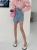 Two Piece Dress BGTEEVER Stylish Irregular Package Hip Women Jeans Skirts High Waist Slim Skinny Ladies Denim Mini Summer 231202