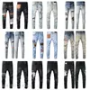 Designer maschili jeans viola jeans pantaloni di denim di grandi dimensioni pantaloni perforati hip hop cerniera perforata pantaloni amris lettera patch slim fit amris jean 313