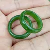 Cluster-Ringe aus zertifizierter grüner Jade für Männer und Frauen, heilender Edelstein, feiner Schmuck, echter natürlicher Hetian-Nephrit-Ring, Geschenk für Freundin und Mutter
