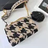 7a Famous Designer Crossbody Bag French Brand Shoulder Luxurious Women Woven Wallet Autumn and Winter Woolen Underarm with Mini Classic Coin Card Holder