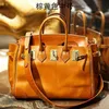 Designer Tote Bojin Genuine leather top layer cowhide high-end high-capacity shoulder bag for men and women carrying diagonal cross 0X49