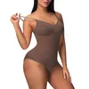 Shapers femininos underwire branco bodysuit mulheres estiramento cor sólida sexy profundo v roupa interior emagrecimento cintura bodysuits shapewear 2024