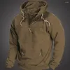 Herren-Kapuzenpullover, Herren-Kapuzenpullover, Reißverschluss-Ausschnitt, Kapuzenpullover mit Taschen für Herbst und Winter, Sport, Workout, Laufen, Fitnessstudio