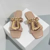 17% OFF Sports shoes 2024 Cfxxy-143 Female Versatile Chain U Buckle Womens Square Headed Hollow Outward Wearing Slippers Women