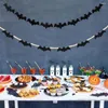 Decorative Figurines 2pcs Garden Cute Hanging Decor Home Indoor Outdoor Farmhouse Wooden Beads Halloween Garland Felt Bats Mantle Party