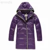 Inverno Donna Autunno Piumino d'anatra bianca Parka Cerniera monopetto Giacche Cappotti lunghi slim da donna con cappuccio MKW23012 indumento