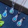 Pendant Necklaces fireworks shining Opal for Necklace of women jewelry 925 Silver Certified natural gem birthday christs gift style 231202