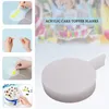 Suprimentos festivos em branco acrílico bolo toppers 15 pçs círculo claro diy aniversário topper personalizado cupcake espaços em branco picaretas