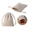 Borse portaoggetti 20 pezzi di tela piccola con coulisse 3X4 pollici regalo poco riutilizzabili per conservare la bustina di tè