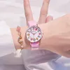 Orologi da polso Moda al quarzo rotondo Cartone animato quadrante carino Orologi da polso casual Cinturino in tessuto Orologio da polso alla moda per regalo per bambini da donna