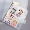 Nail Practice Display Nail Art Book 4 Pages Album de stockage Transparent Nail Piece Storage Clip Display Board Ins Jewelry Storage Book 231202