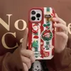 Casos lindos Teléfono celular 3D Santa Claus Árbol de Navidad Oso Raya Funda para teléfono para iPhone 15 Pro Max 12 14 Pro 11 13 Graffiti Cartoon CoverL23/11/16