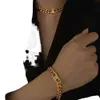 Golden Cuban Chain Chunky Link Chains Gold Plated Designer Halsband för män kvinnor