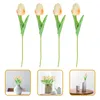 Kwiaty dekoracyjne 10 szt. Kwiatowy aranżacja sztuczna panna młoda Faux Tulips Pu Delicate Bouquet Decor